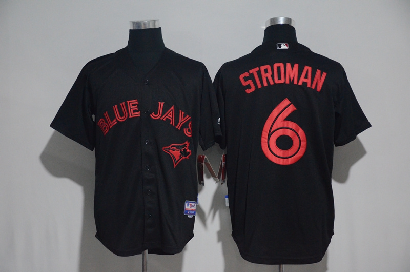 2017 MLB Toronto Blue Jays #6 Stroman Black Jerseys->texas rangers->MLB Jersey